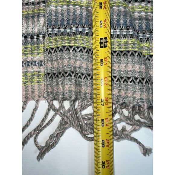 Free People Shawl Women’s One Size Multicolor Striped Knit Wrap Poncho Kimono - Picture 10 of 13